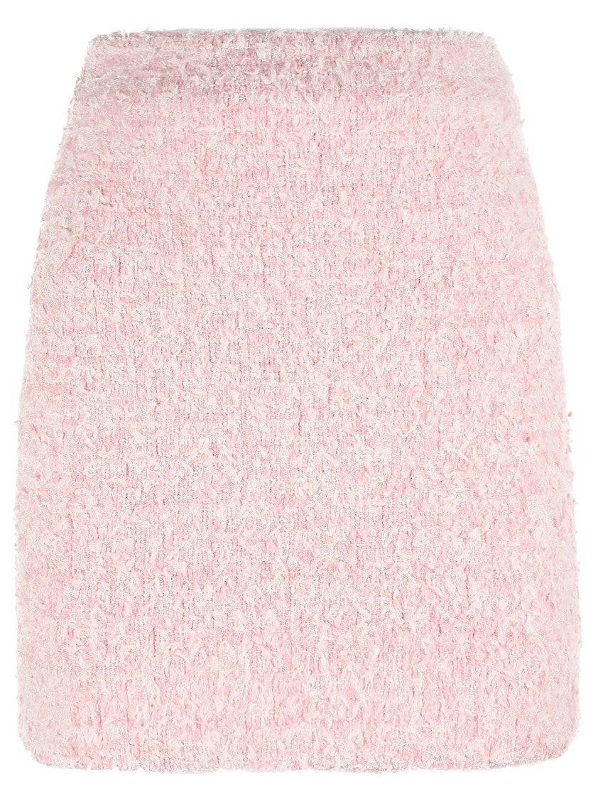 Balenciaga Textured Pink Skirt With Fitted Silhouette