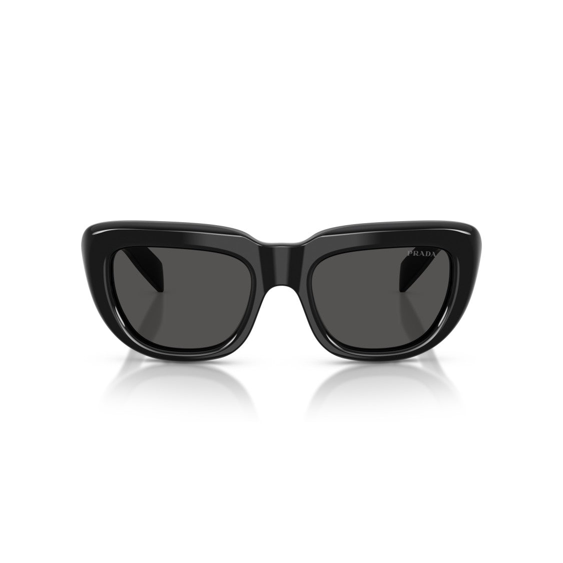 Prada 0Pr D07s Rectangular Black Acetate Sunglasses