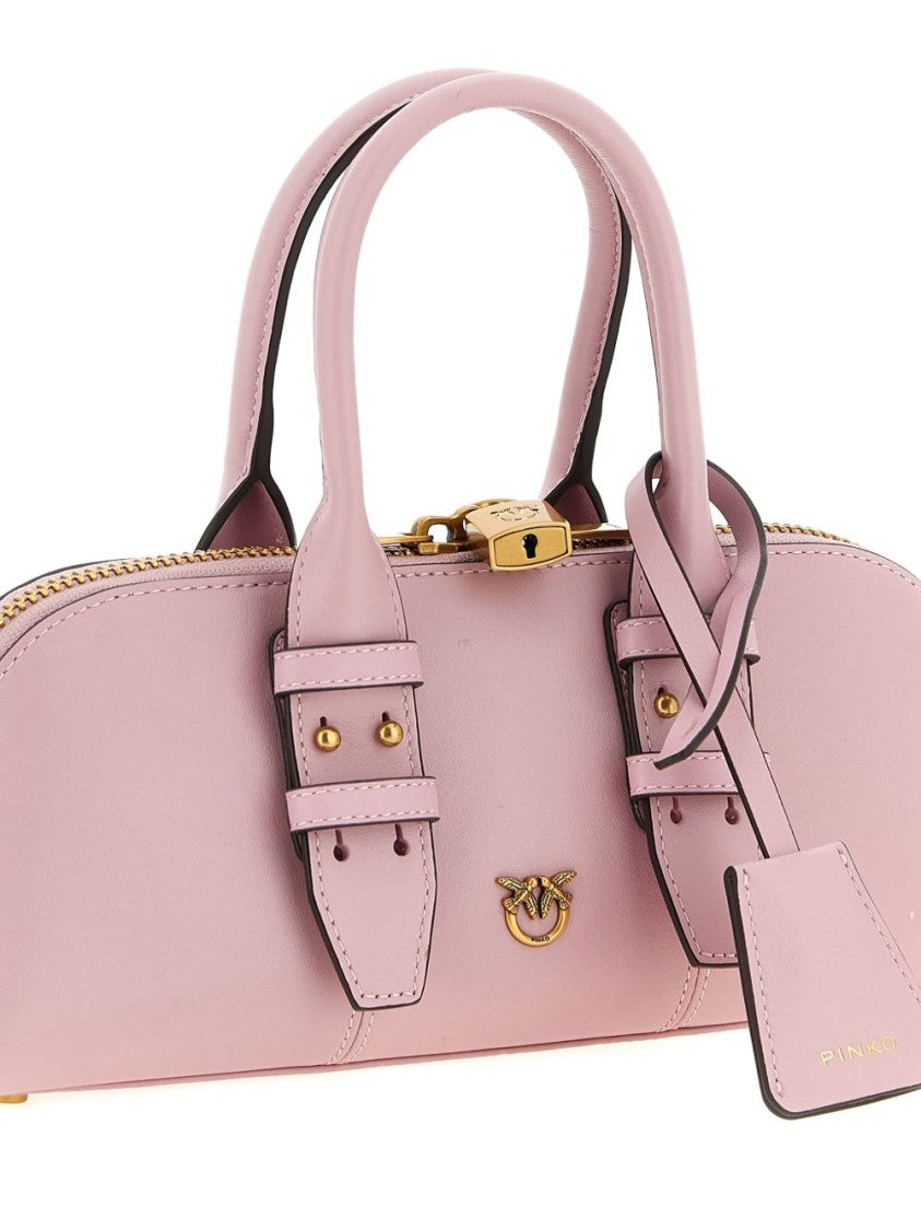 Pinko Smooth Leather Handbag With Zip Closure
