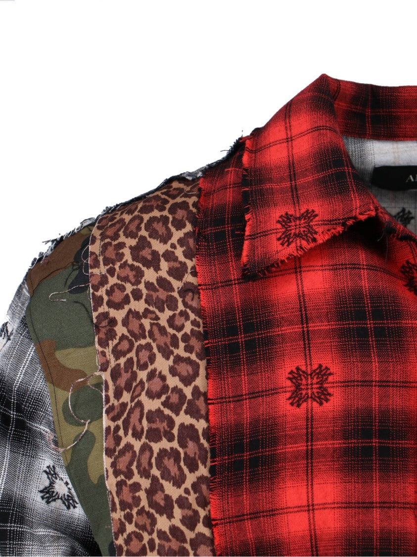 Amiri Button-Down Shirt With Structured Collar In Vibrant Red