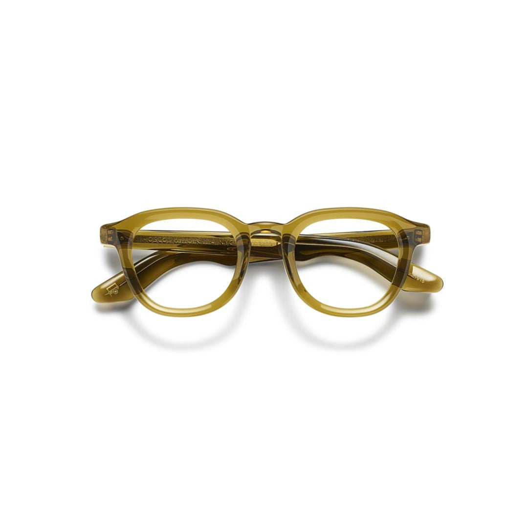Moscot Olive Green Or-Dah-O Keyhole Translucent Eyeglasses