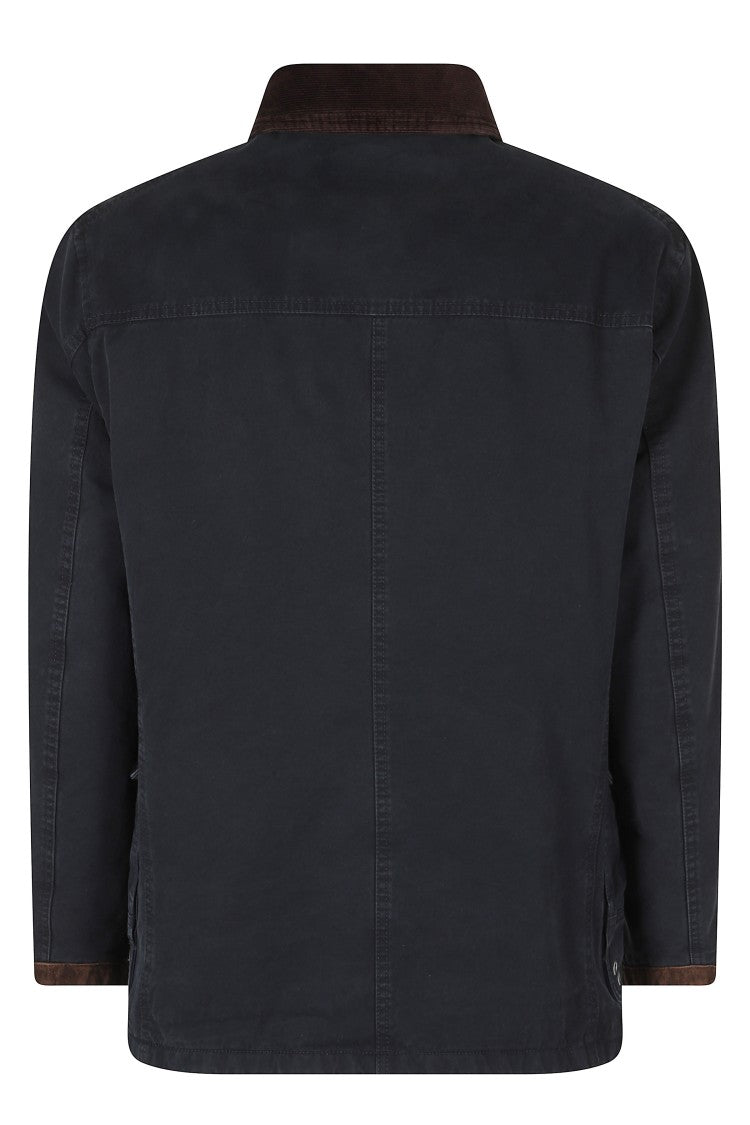 Fay Blue 4 Ganci Velvet Collar Cotton Jacket