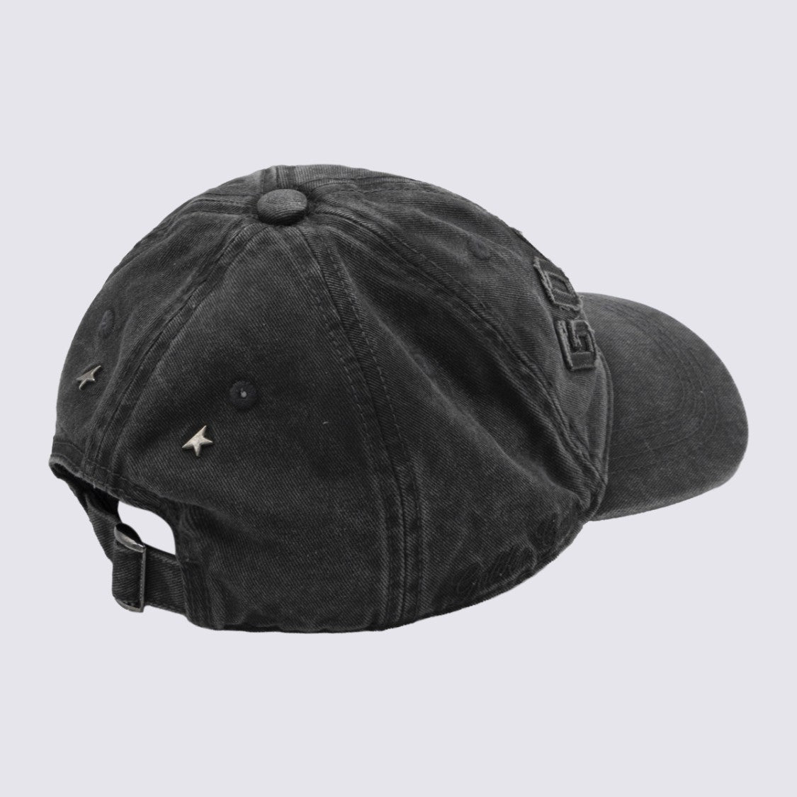 Golden Goose Washed Cotton Baseball Cap With Embroidered Lettering