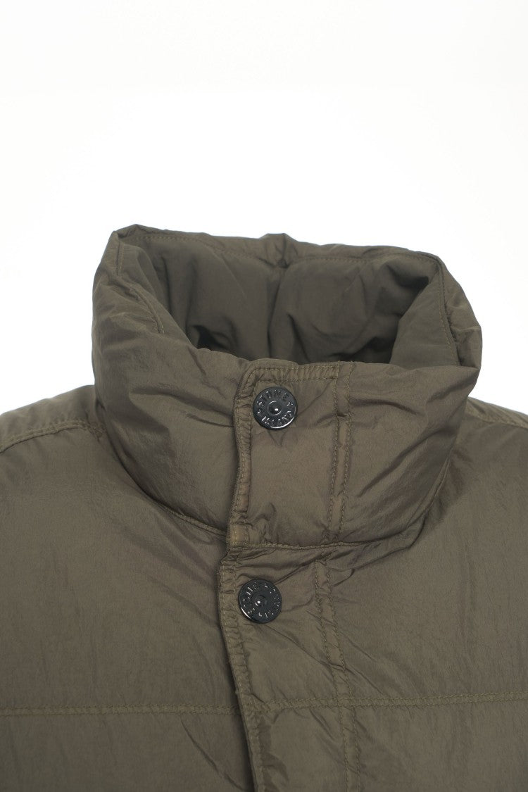 Stone Island Quilted Puffer Vest With High Collar
