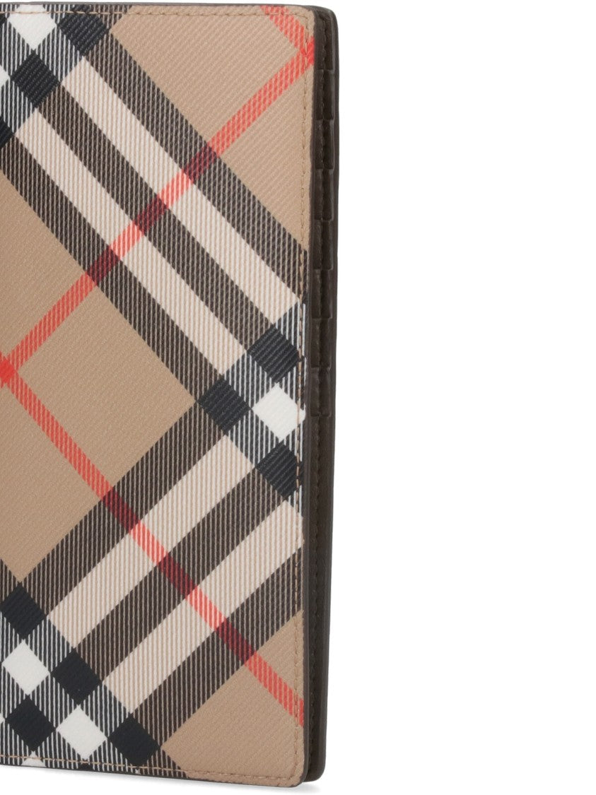 Burberry "Check" Continental Wallet – Beige