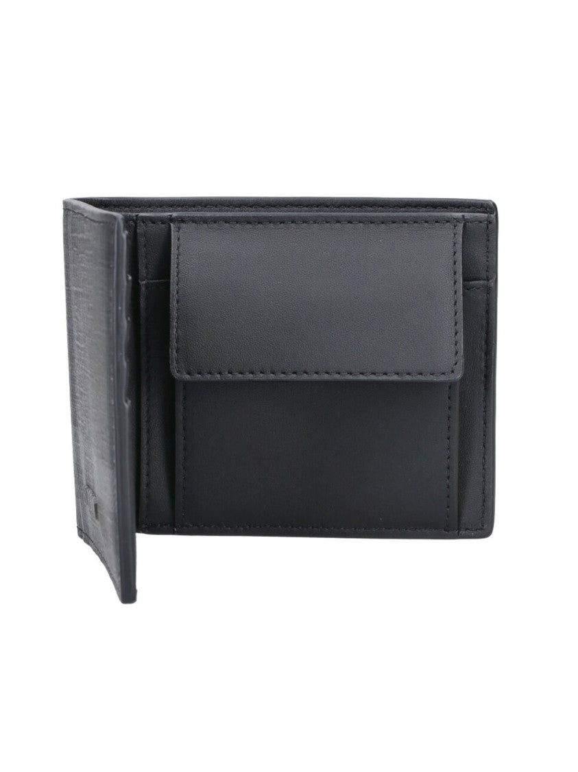 Burberry Check Fabric Embossed Logo Wallet