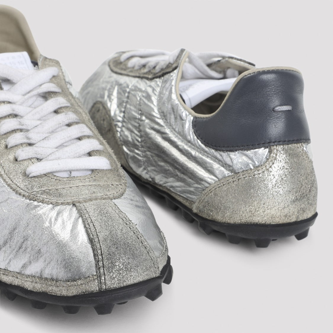 Maison Margiela Silver Sprinters Low Top Sneakers