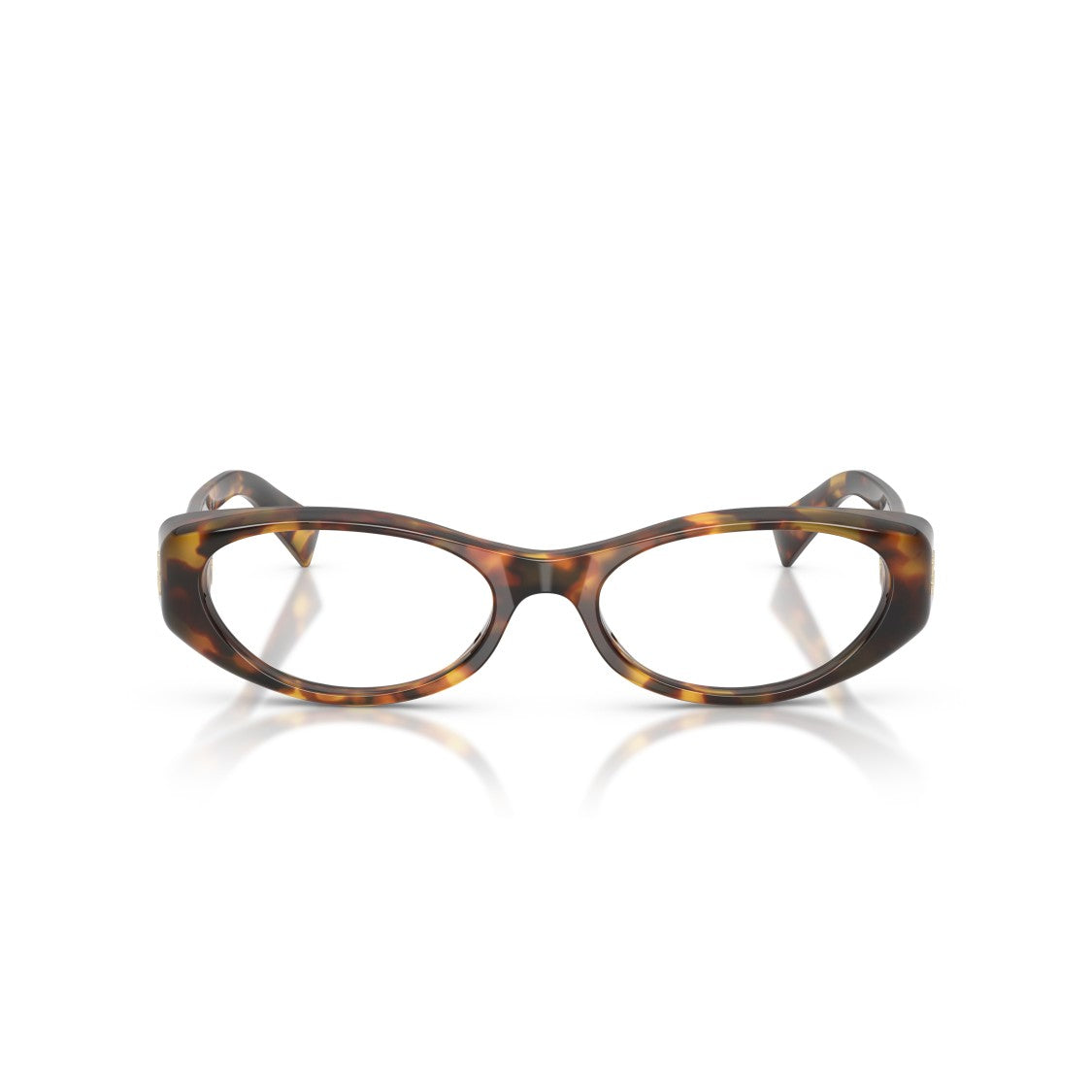 Miu Miu 0Mu 03Zv Tortoiseshell Oval Frame Eyeglasses
