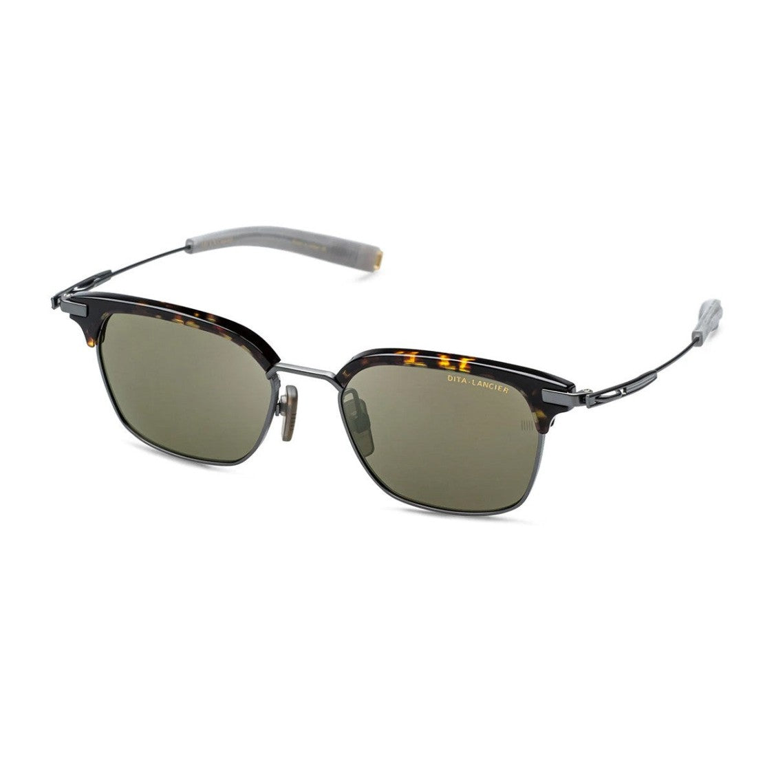 Dita Lancier Havana Lsa 410 Titanium Squared Sunglasses