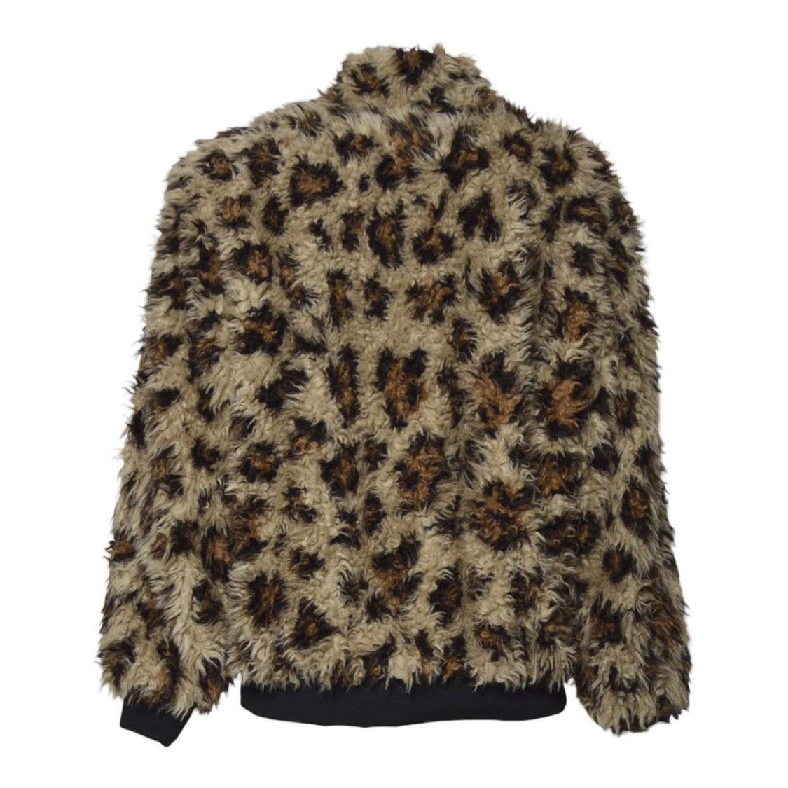 Msgm Plush Animal Print Coat With Structured Silhouette