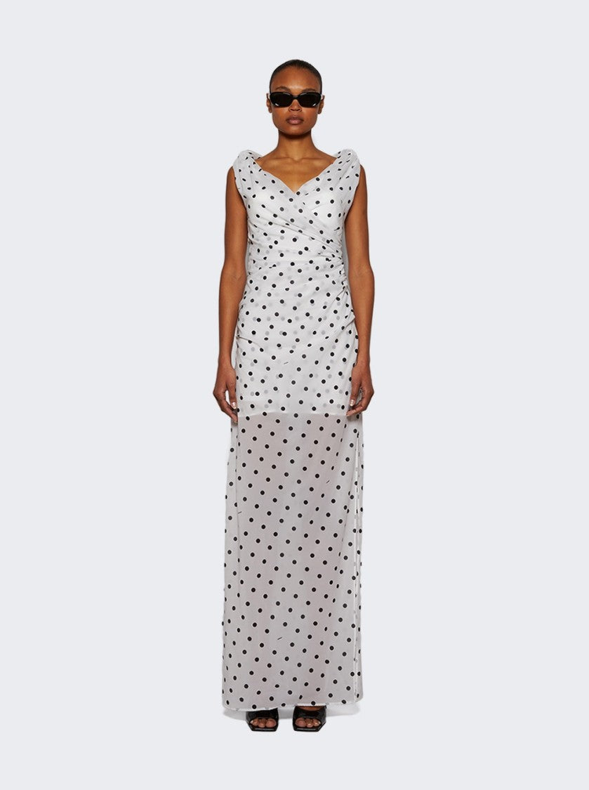 Jacquemus Rita  Long Dress White And Black
