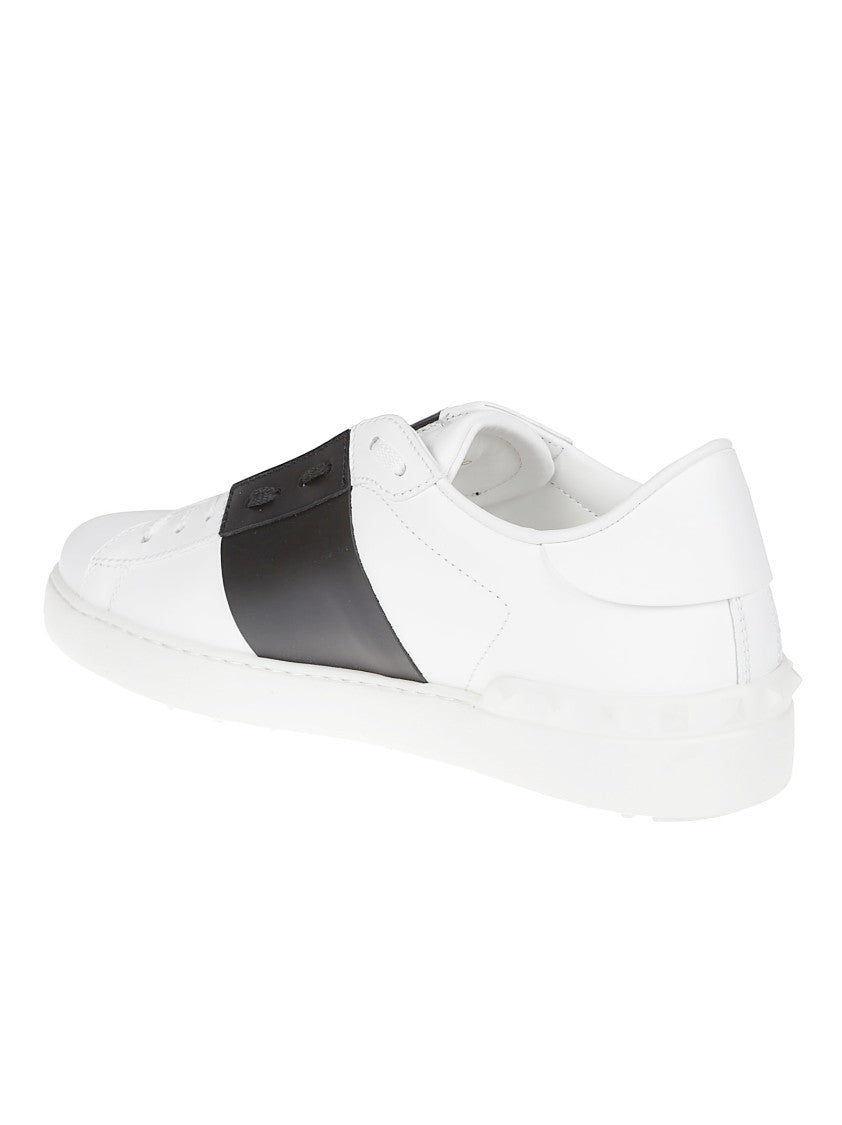Valentino Garavani Low-Top White Sneakers With Contrasting Band