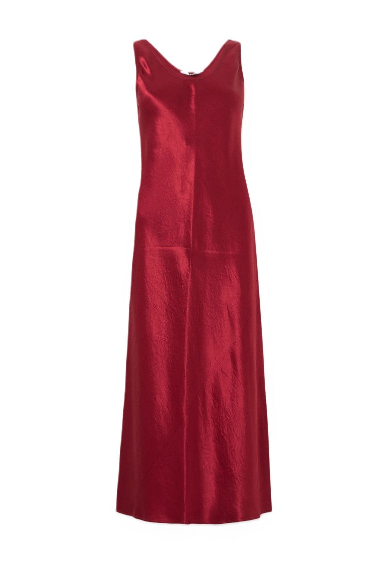 Max Mara Red Acetate Evening Gown