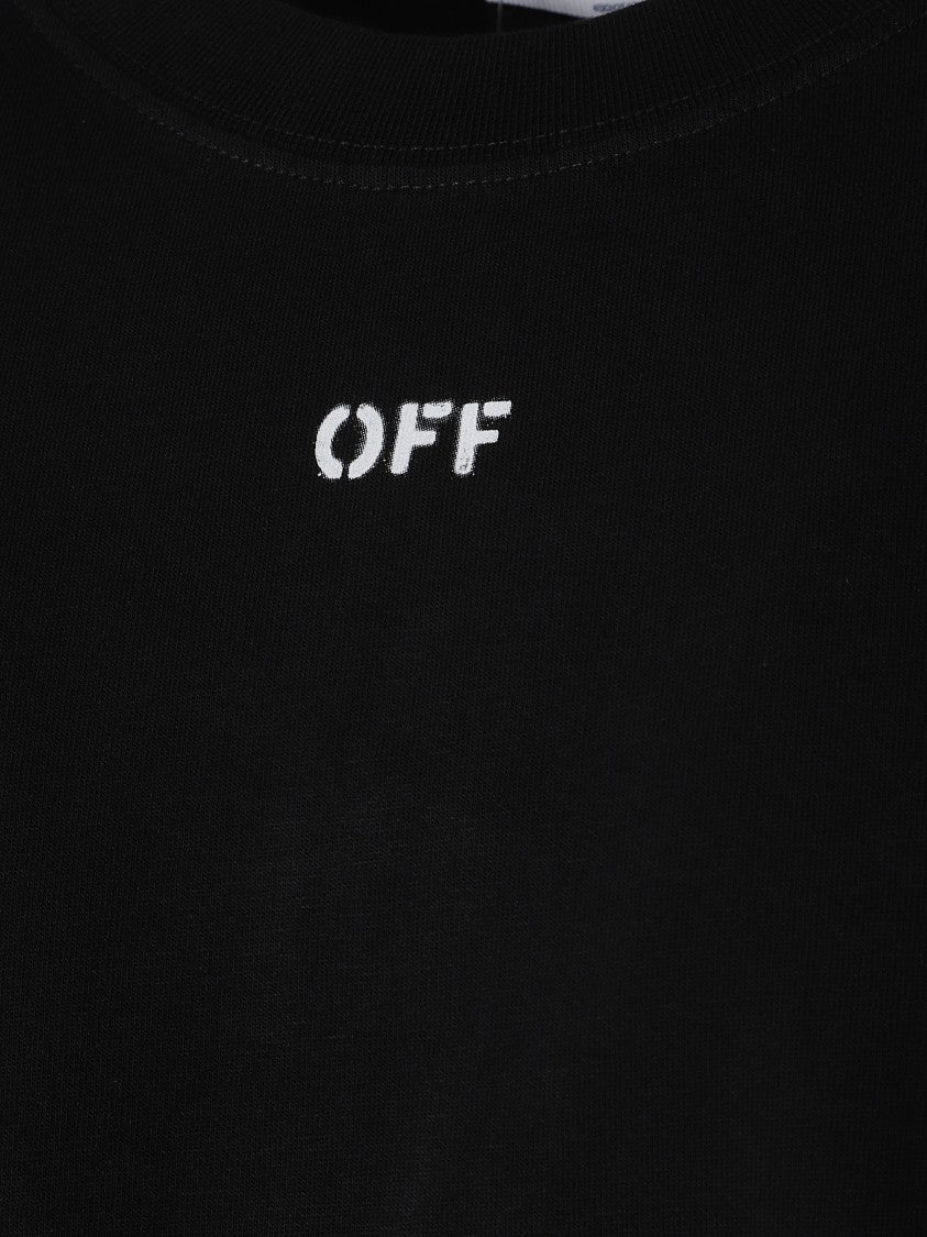 Off-White Black 3D Design Cotton T-Shirt