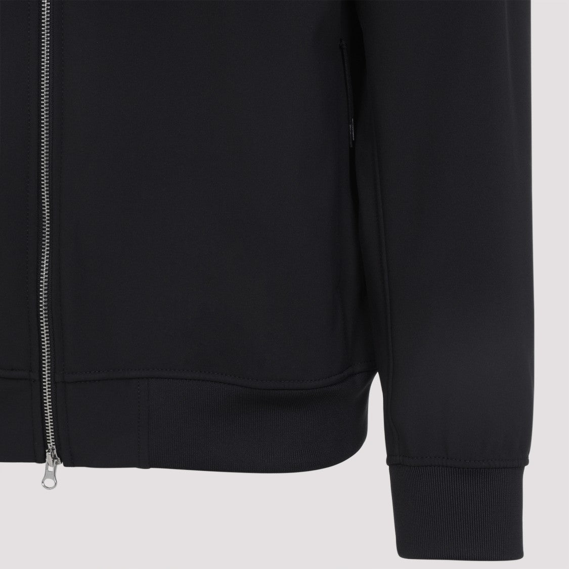 Stone Island Black Outerwear With Tonal Hood