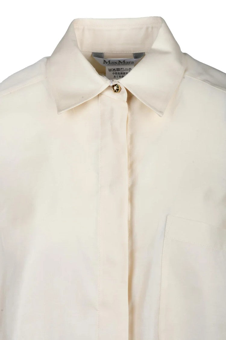 Max Mara Faraday Cotton Puff Sleeve Shirt - White