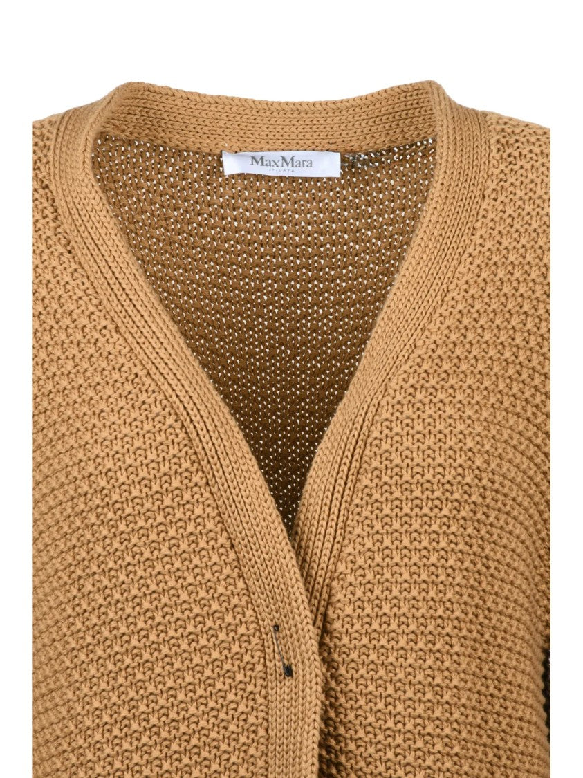 Max Mara Beige Cotton Long Cardigan