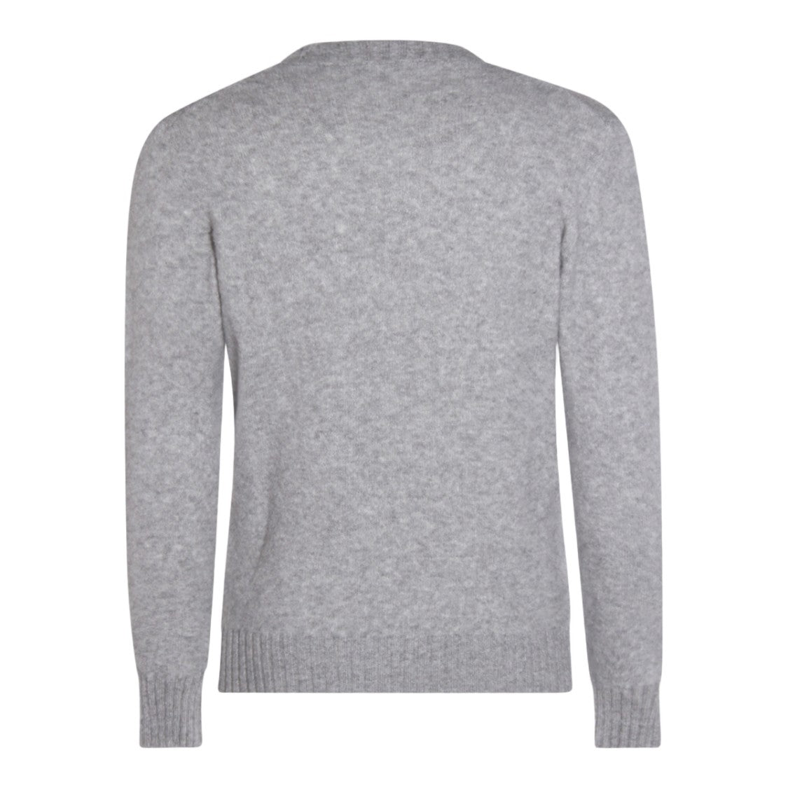 Piacenza Cashmere Textured Knit Sweater With Classic Crew Neckline