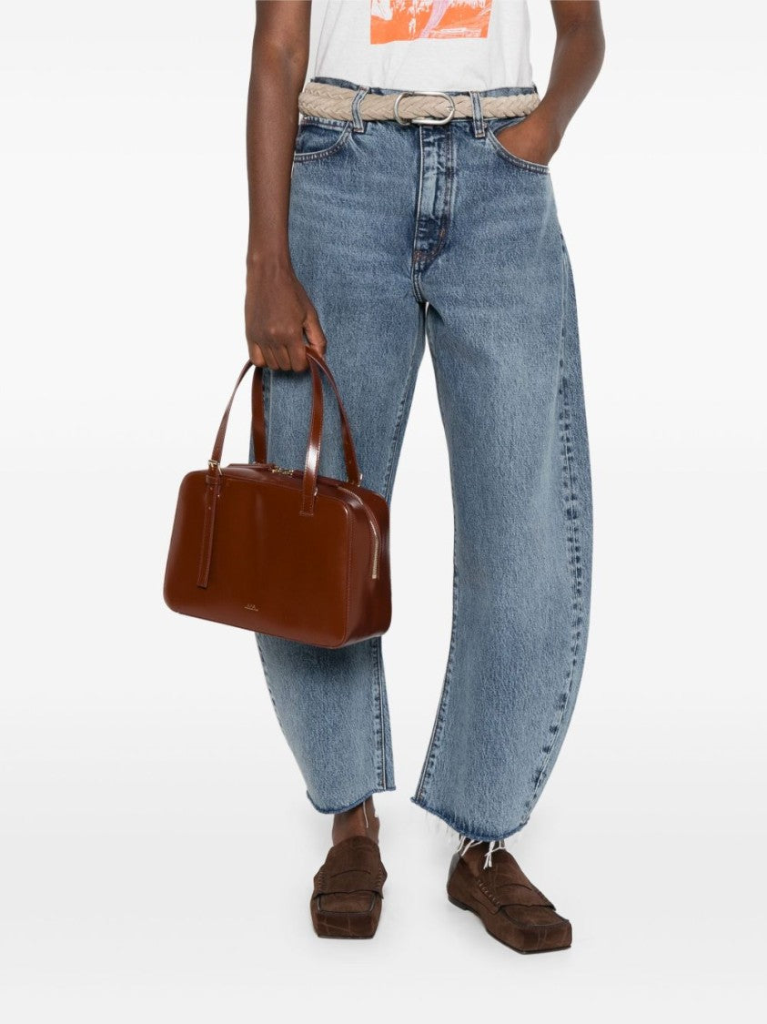 A.P.C. Structured Shoulder Bag With Top Zip Closure