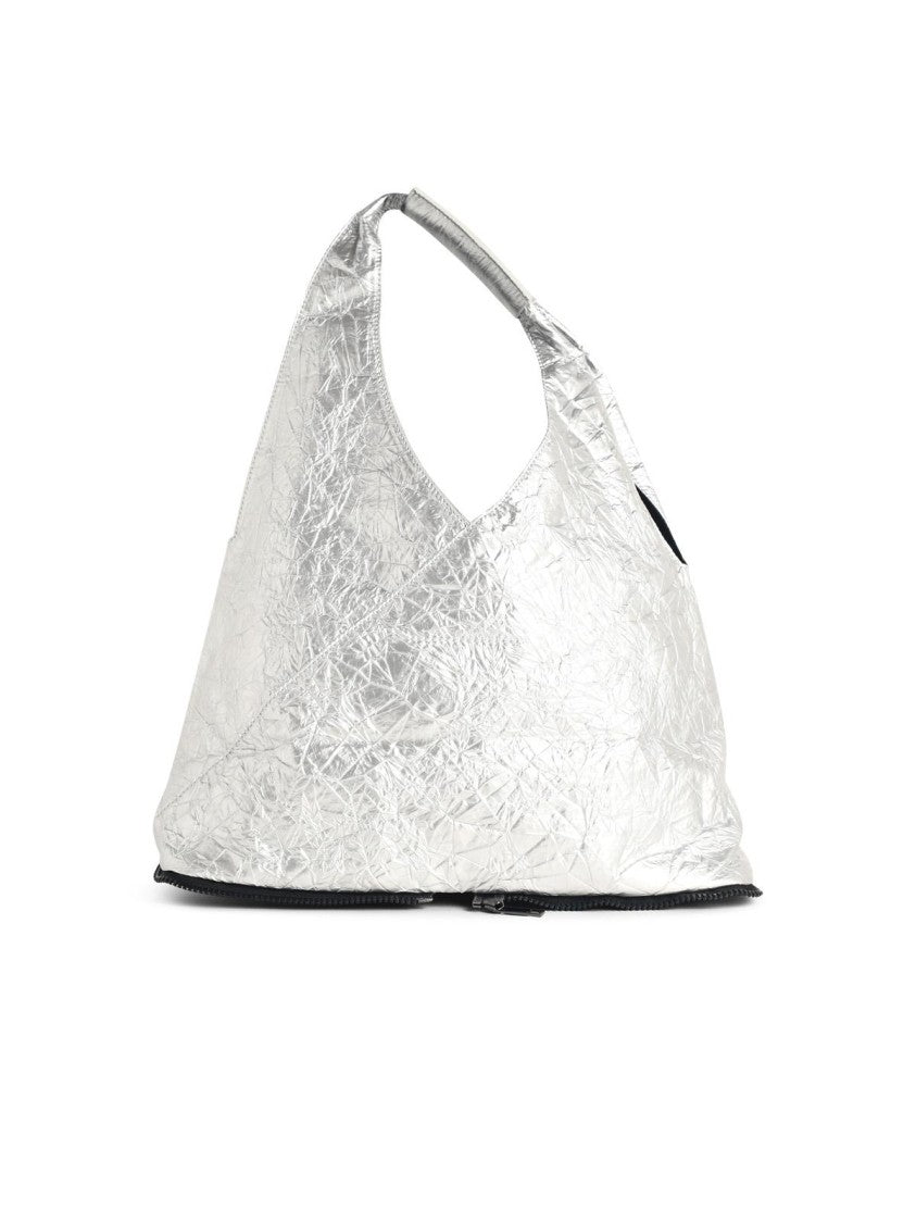 Mm6 By Maison Margiela Silver 'Japanese' Polyurethane Bag