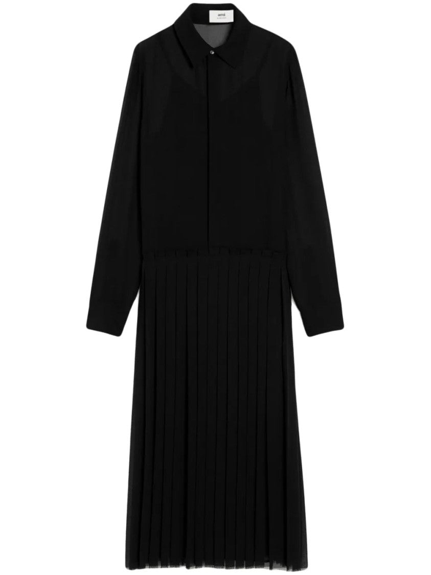 Ami Pleated Maxi Dress