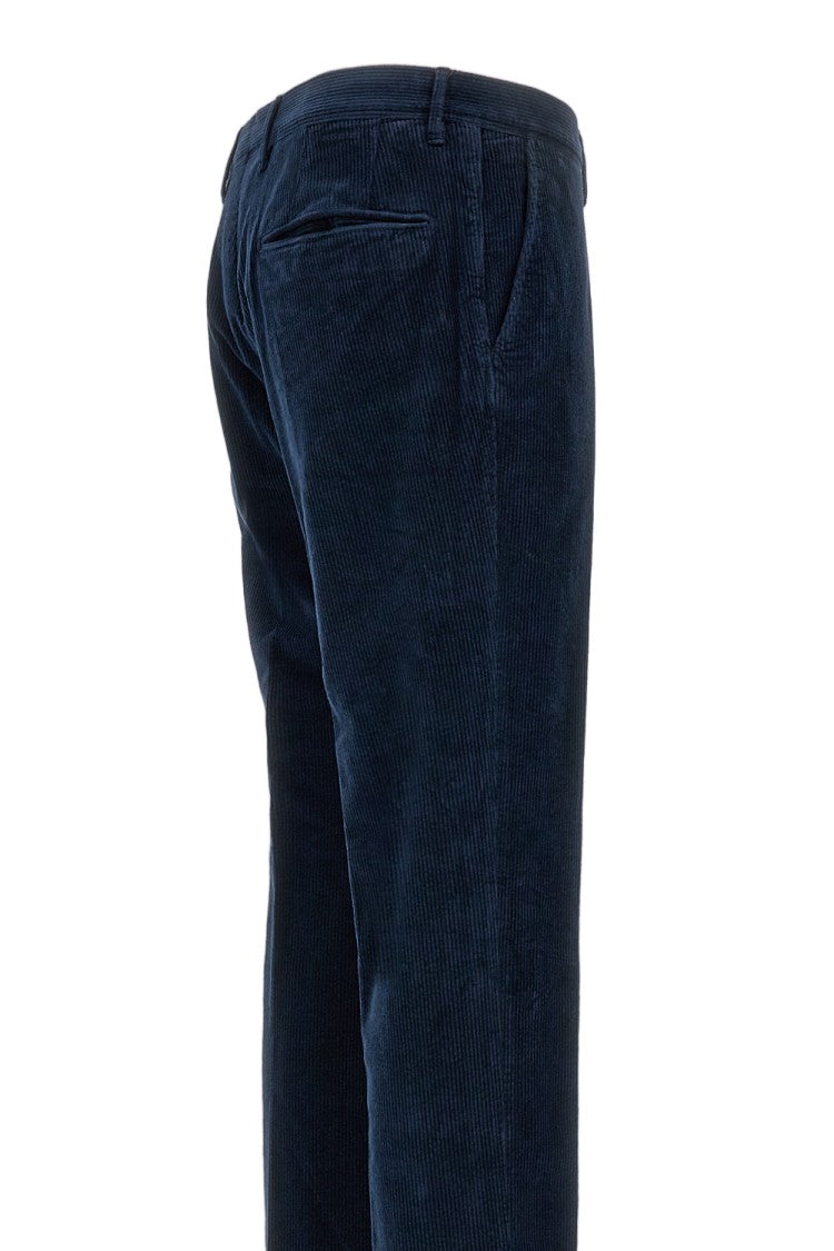 Incotex Tailored Fit Corduroy Velvet Trousers With Zip