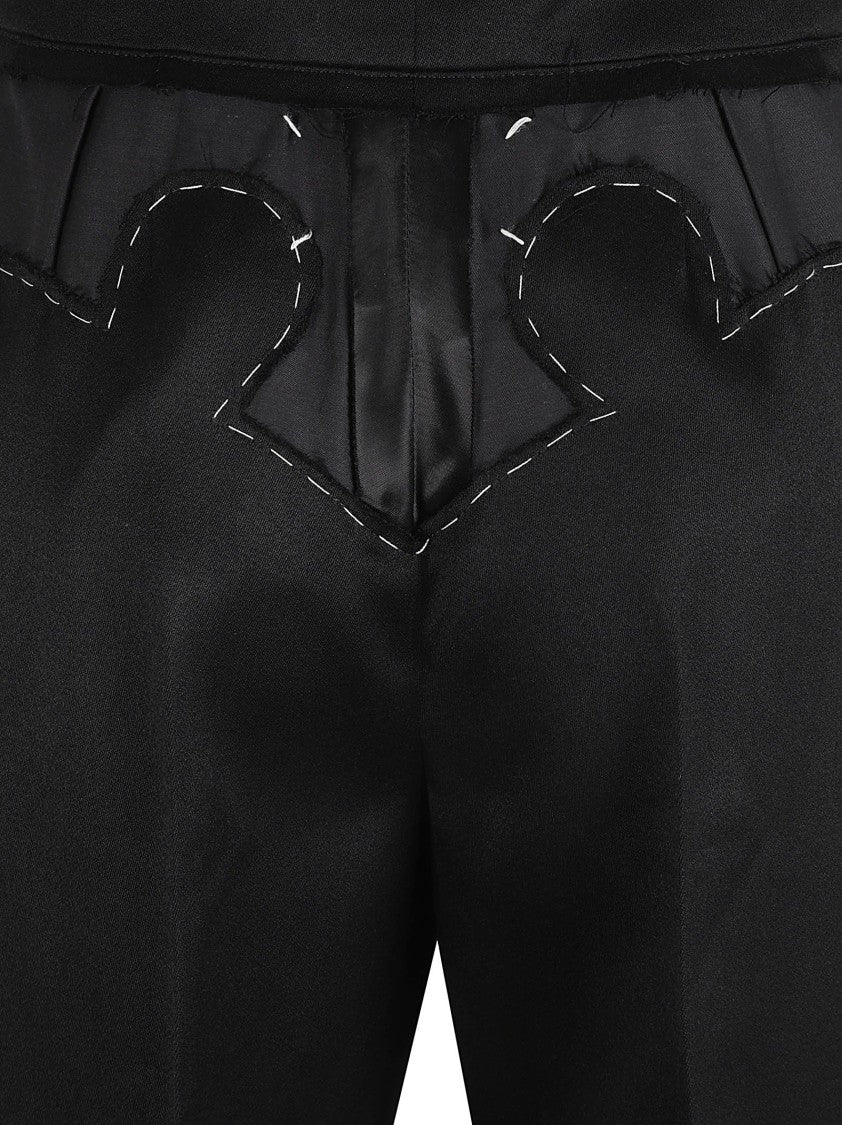 Maison Margiela Tailored Black Trousers With High Waist