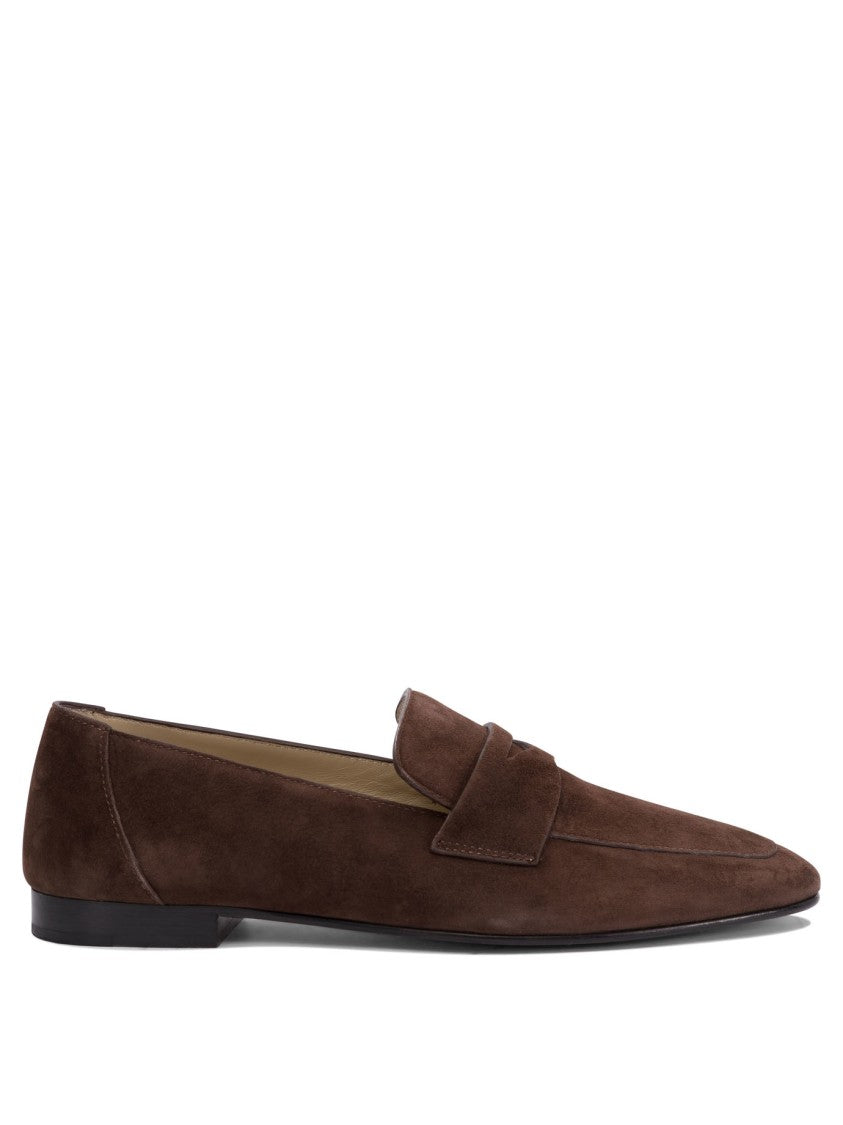 Le Monde Béryl Brown Suede Loafers With Silhouette