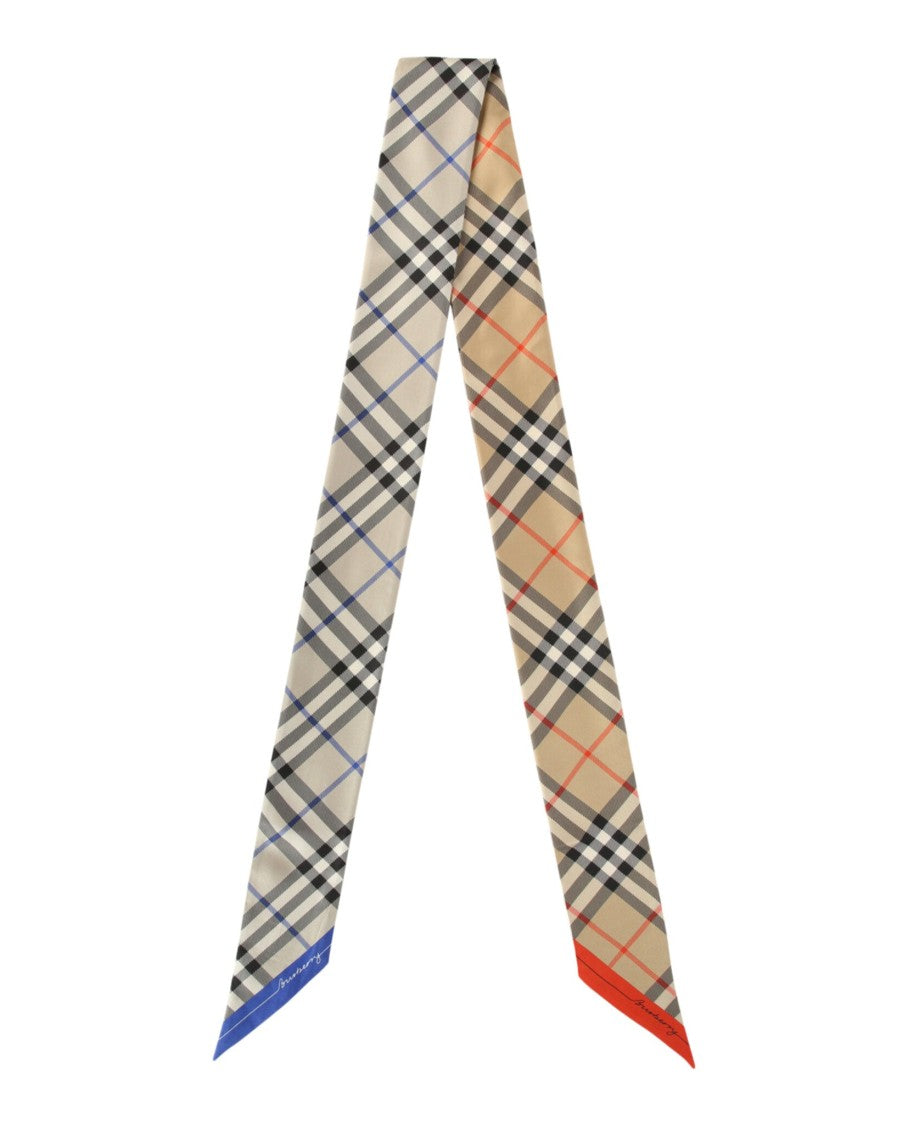 Burberry Reversible Check-To-Check Silk Scarf