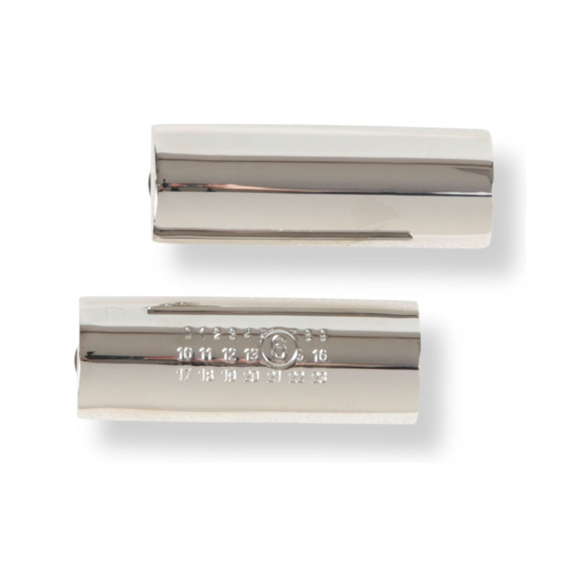 Mm6 By Maison Margiela Polished Palladio Finish Earrings