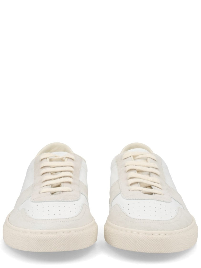 Common Projects White Bball Suede Overlays Low-Top Sneakers