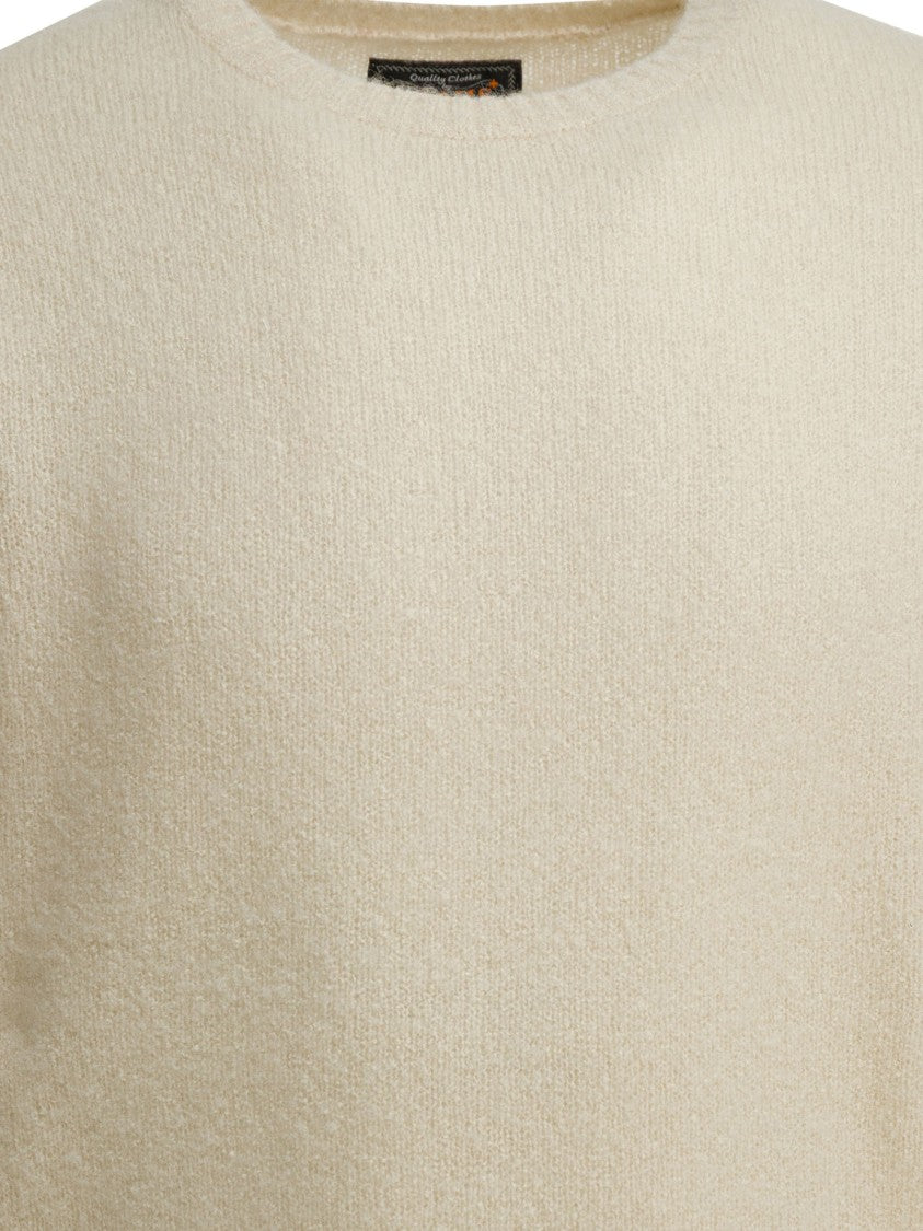 Beams Plus Cashmere-Silk Blend Knitwear With Classic Crew Neckline