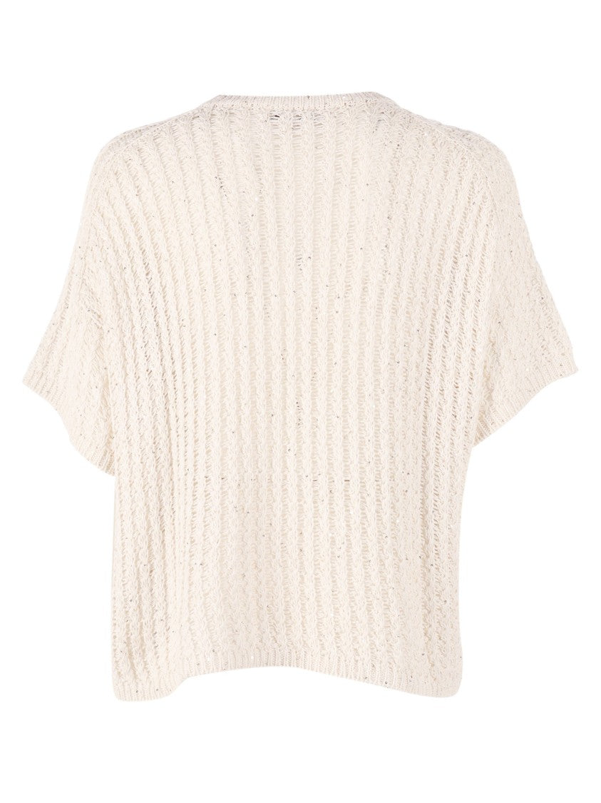 Antonelli Firenze Glicine Textured Ribbed Knit Top