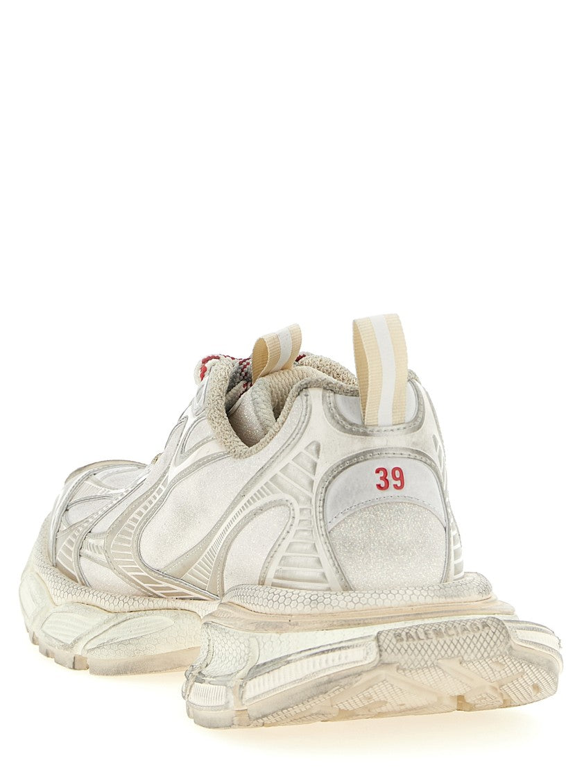 Balenciaga Chunky Worn Effect Sneakers With Glitter Accents