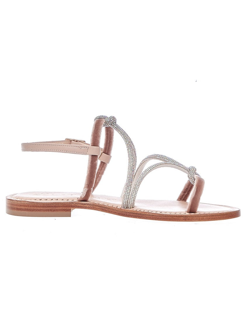 Paola Fiorenza Velvet And Powder Rope Sandal