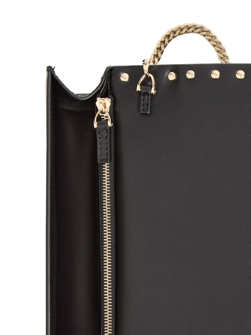 Valentino Rockstud Chain Wallet With Pyramid Studs And Versatile Design