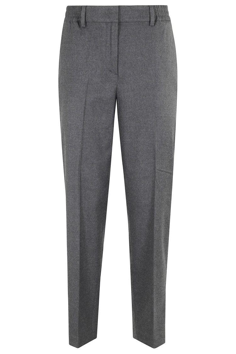 Seventy Tailored Cropped Trousers With Elasticated Waist