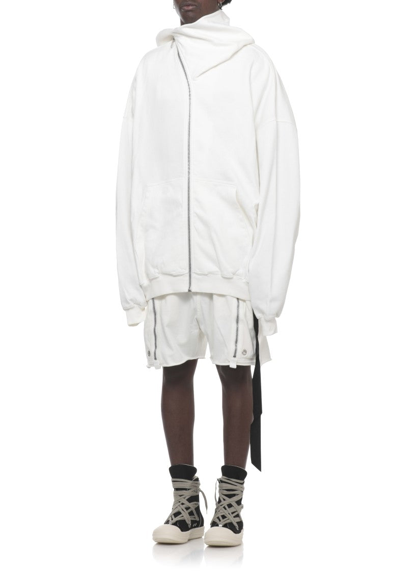 Drkshdw By Rick Owens White Mountain Hun Cotton Hoodie
