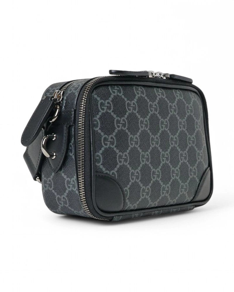 Gucci Camera Bag Double Zip Gg Supreme Nero