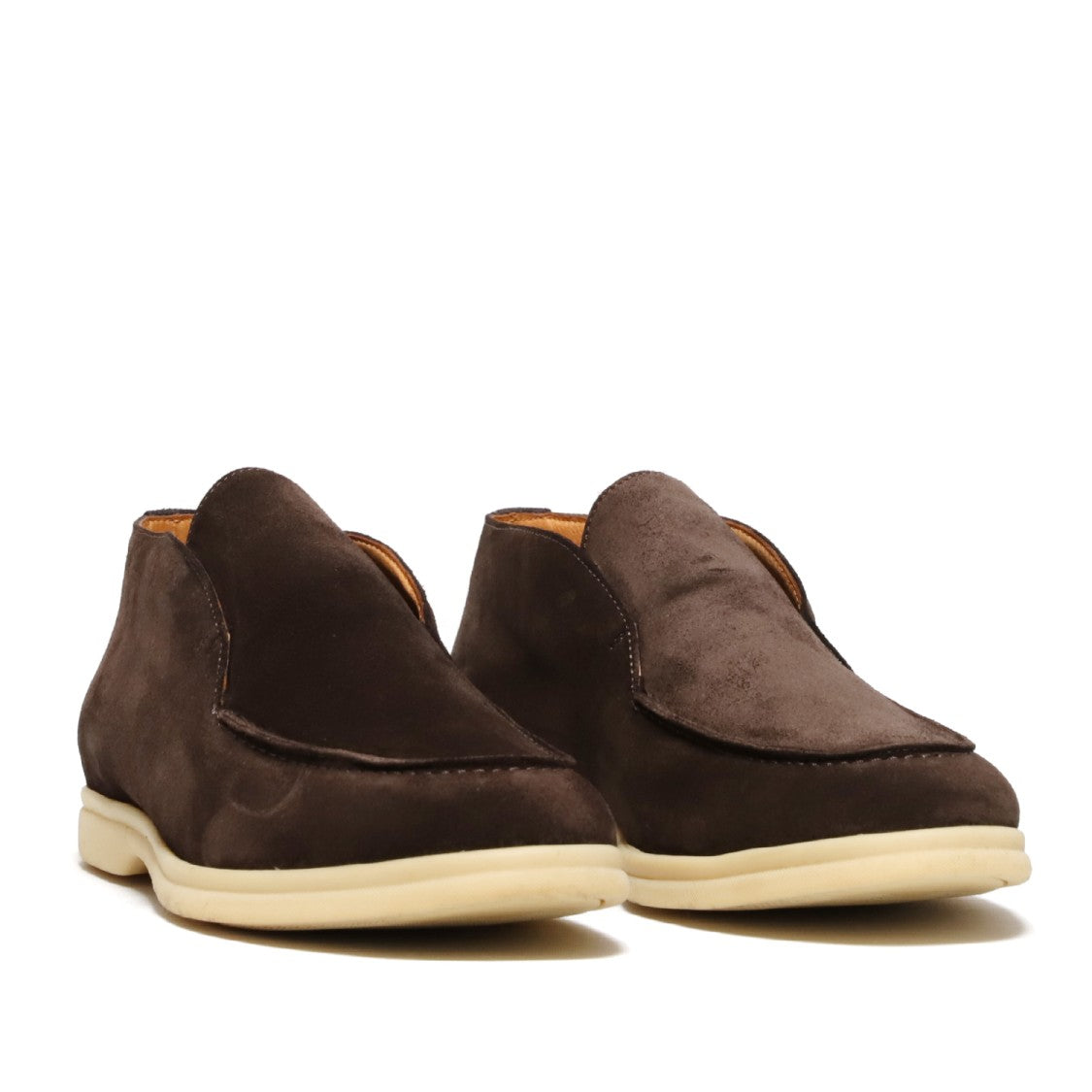 Sutoris Laceless Ankle Boot In Coffee Suede