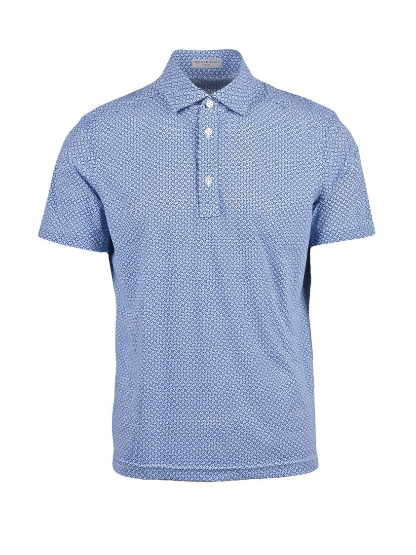 Ghirardelli Next Blue Polyamide-Blend Technical Polo Shirt