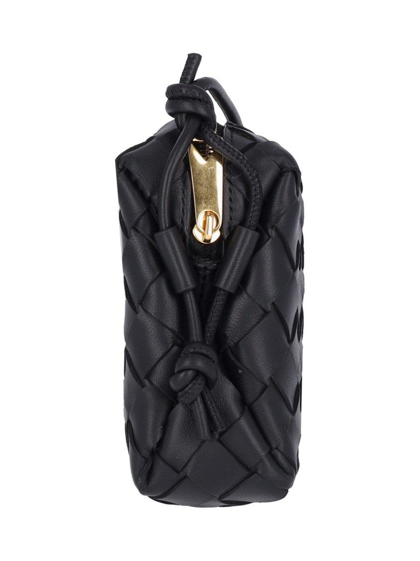 Bottega Veneta Mini Intrecciato Lambskin Shoulder Bag With Knot Details