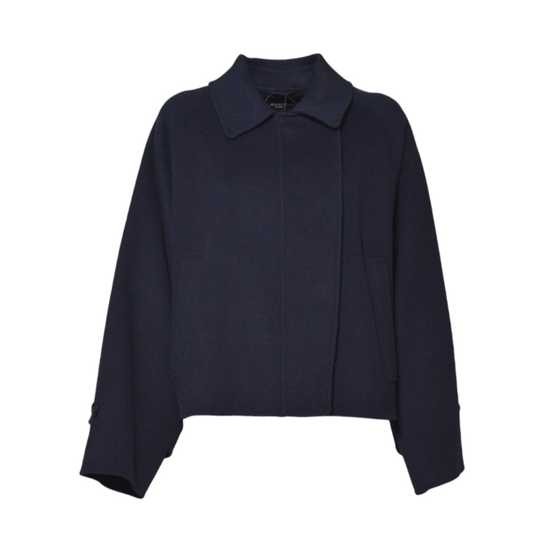 Max Mara Cropped Black Jacket With Classic Collar