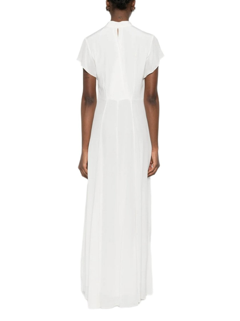 Forte Forte Crêpe De Chine Maxi Dress With Ethereal Embroidery