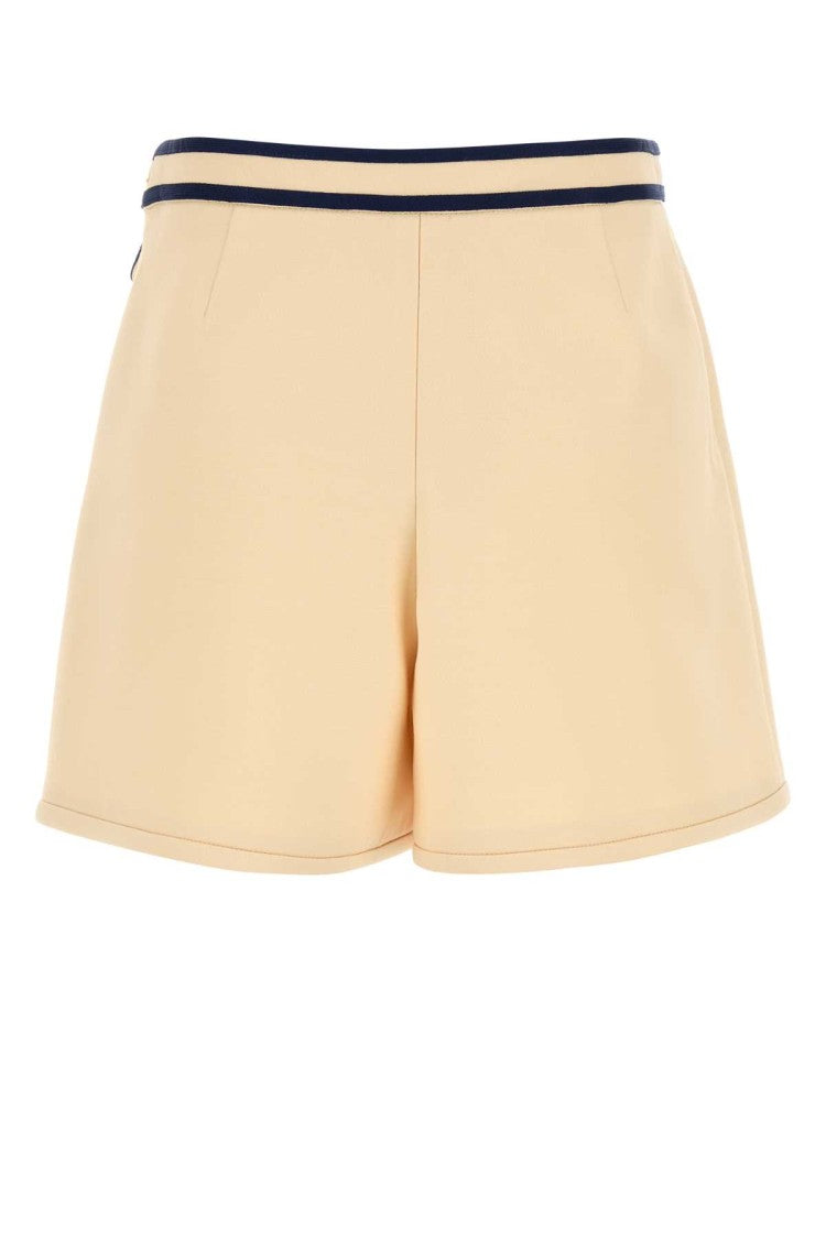 Valentino Garavani Cream Crepe Shorts