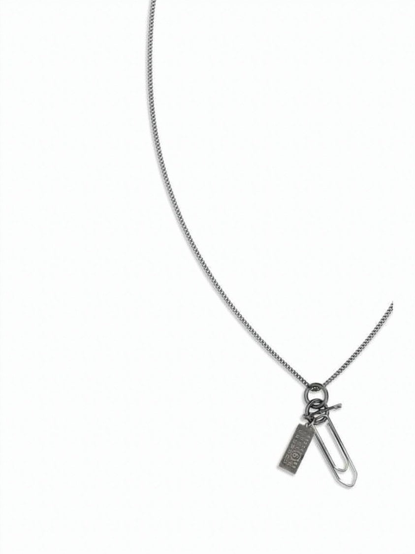 Mm6 By Maison Margiela Brass Necklace With Rectangular