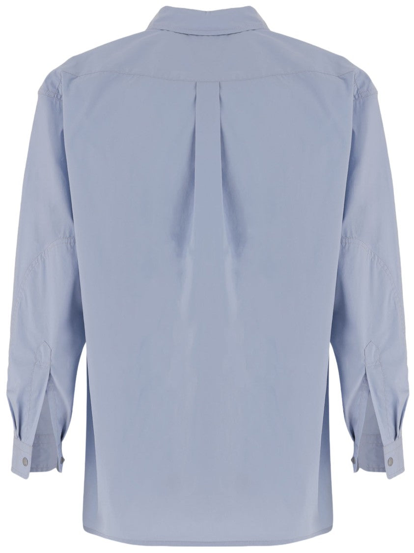 And Wander Utility-Inspired Light Blue Cotton-Blend Shirt