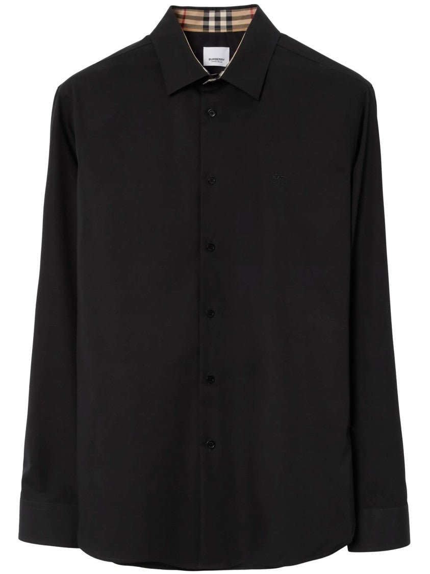 Burberry Equestrian Knight Stretch Cotton Slim-Fit Shirt