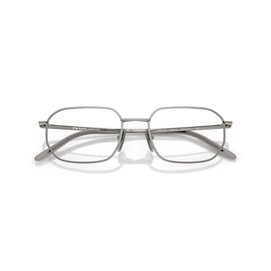 Prada 0Pr D51v Geometric Rounded Metal Frame Eyeglasses