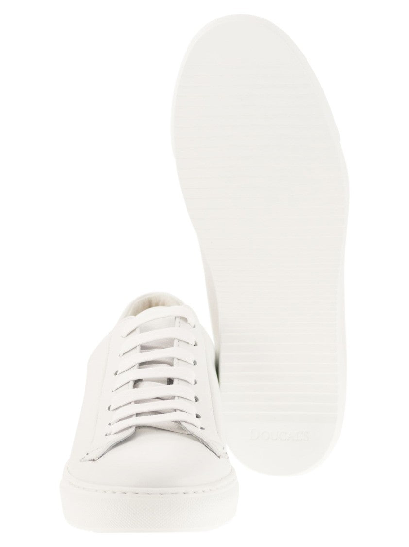 Doucal's Minimalist Smooth Calfskin Trainers With Rubber Sole